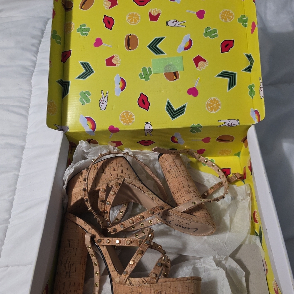 Privileged Cork Platform Heels